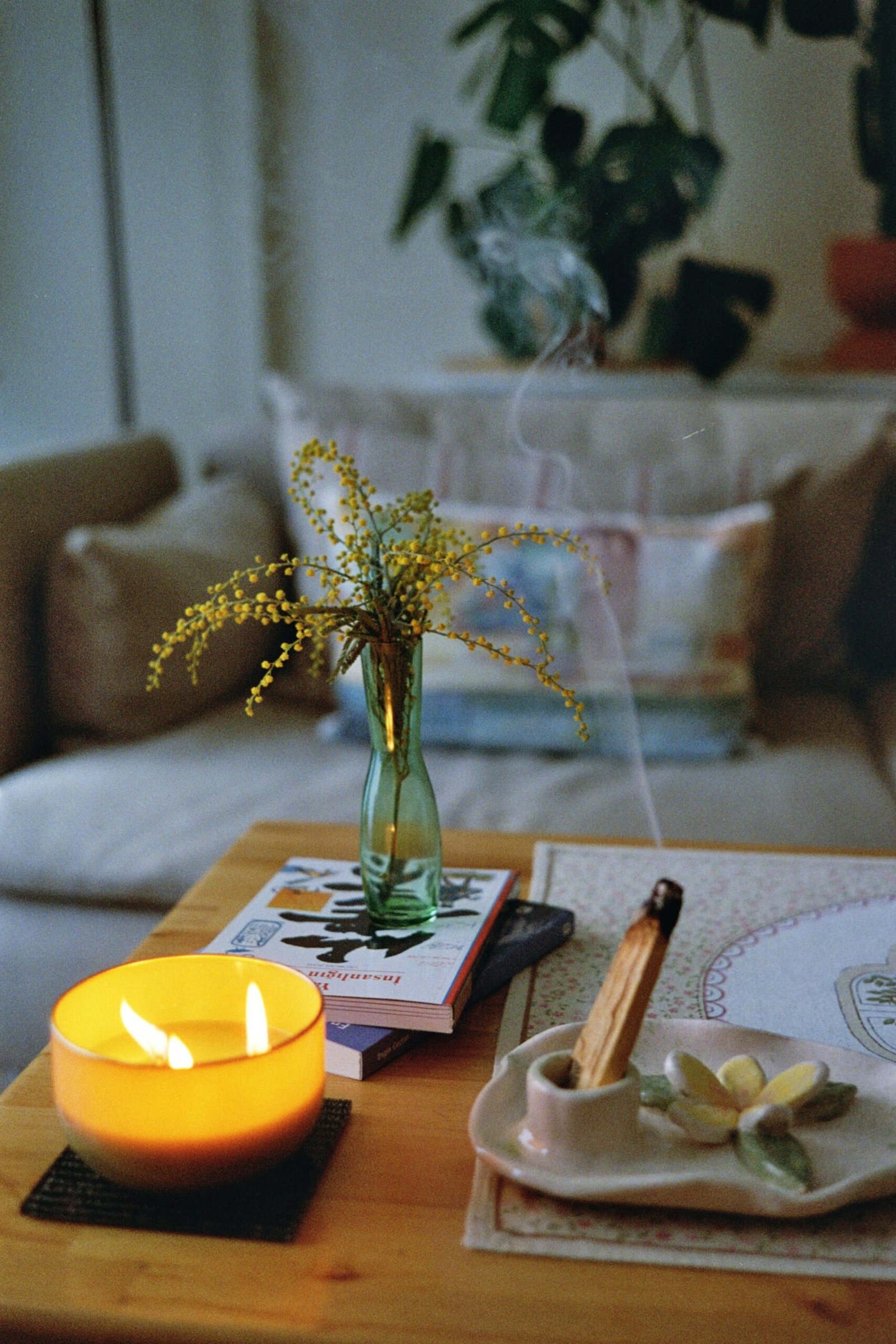Espelhos, Velas e Plantas: Itens-Chave para um Cantinho de Cuidado Pessoal